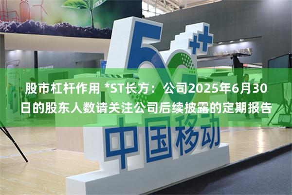 股市杠杆作用 *ST长方：公司2025年6月30日的股东人数请关注公司后续披露的定期报告