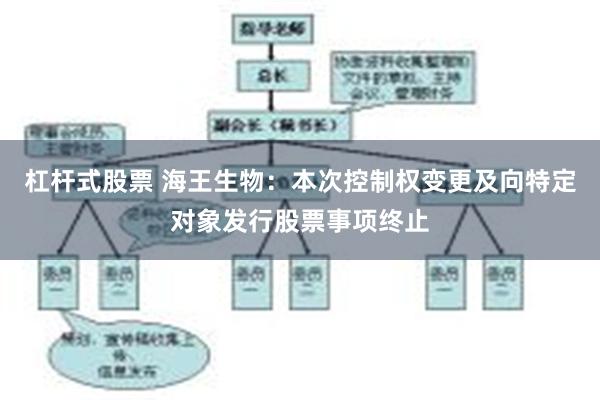 杠杆式股票 海王生物：本次控制权变更及向特定对象发行股票事项终止