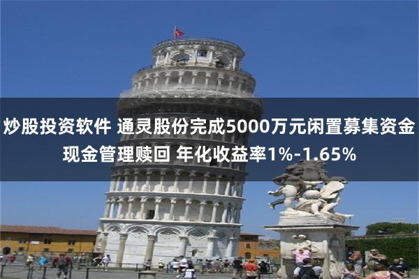 炒股投资软件 通灵股份完成5000万元闲置募集资金现金管理赎回 年化收益率1%-1.65%