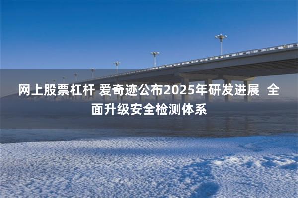 网上股票杠杆 爱奇迹公布2025年研发进展  全面升级安全检测体系