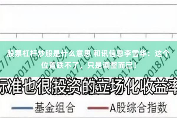 股票杠杆炒股是什么意思 和讯信息李雪华：这个位置跌不了，只是调整而已！