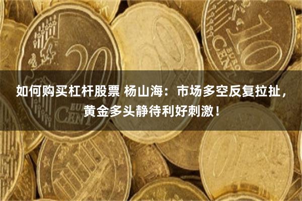 如何购买杠杆股票 杨山海:市场多空反复拉扯,黄金多头静待利好刺激!