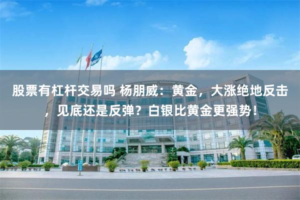 股票有杠杆交易吗 杨朋威：黄金，大涨绝地反击，见底还是反弹？白银比黄金更强势！