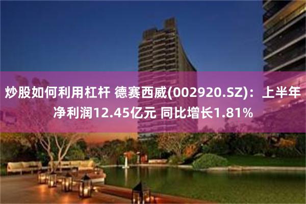 炒股如何利用杠杆 德赛西威(002920.SZ)：上半年净利润12.45亿元 同比增长1.81%