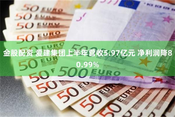 金股配资 爱建集团上半年营收5.97亿元 净利润降80.99%