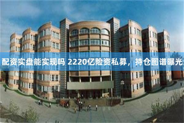 配资实盘能实现吗 2220亿险资私募，持仓图谱曝光