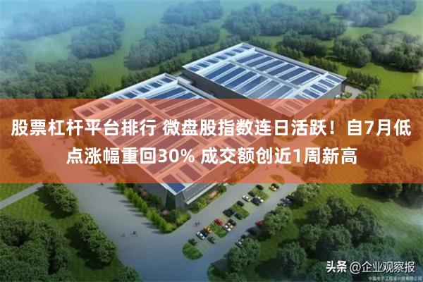 股票杠杆平台排行 微盘股指数连日活跃！自7月低点涨幅重回30% 成交额创近1周新高